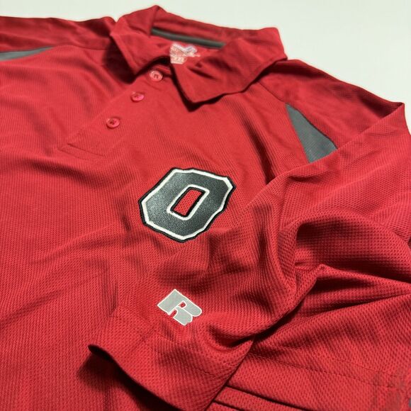 Ohio State University Red Embroidery Logo NCAA Polo Sports Apparel Vintage 2XL - Picture 4 of 4